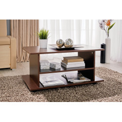 NOVA dohányzóasztal – Modern két szintes nappali asztal tárolópolccal