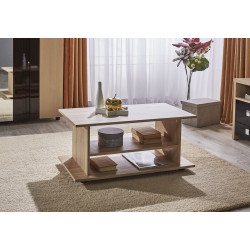 NOVA dohányzóasztal – Modern két szintes nappali asztal tárolópolccal