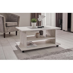 NOVA dohányzóasztal – Modern két szintes nappali asztal tárolópolccal