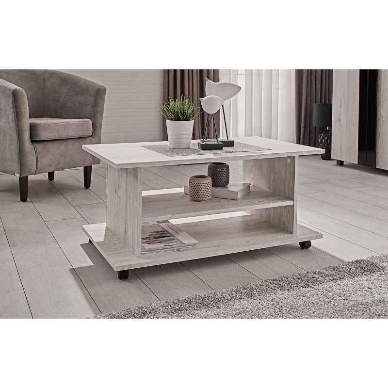 NOVA dohányzóasztal – Modern két szintes nappali asztal tárolópolccal