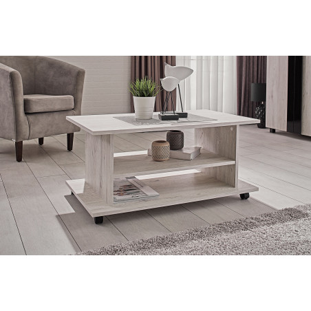 NOVA dohányzóasztal – Modern két szintes nappali asztal tárolópolccal