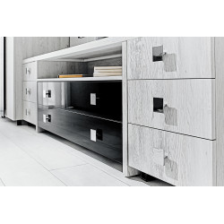 ASCOR nappali bútor szett – Fehér Sonoma | Modern és praktikus megoldás