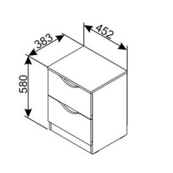 HAPPA éjjeli szekrény – modern, praktikus hálószobai tároló