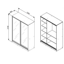 HAPPA tolóajtós gardrób – modern, helytakarékos ruhásszekrény