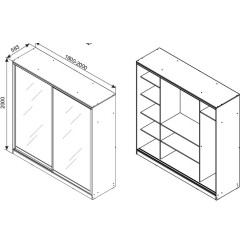 HAPPA tolóajtós gardrób – modern, helytakarékos ruhásszekrény