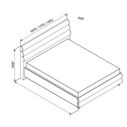 KOSMO franciaágy 160x200, 180x200, 200x200 – Modern kárpitozott ágy