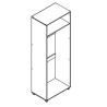 KOSMO gardrób váz rúddal 0,8 m – Moduláris akasztós szekrény