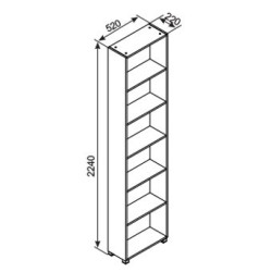 KOSMO gardrób polcos modul – Gardrób bővítő elem