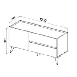 KOSMO TV komód 120 cm – Modern médiaállvány