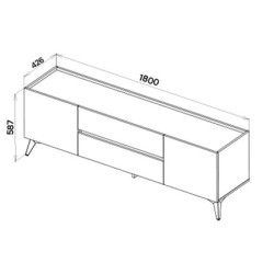 KOSMO TV komód 180 cm – Nagy méretű modern médiaállvány
