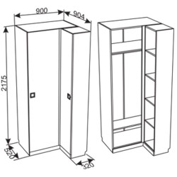 AMIGO sarokszekrény – helytakarékos gardrób