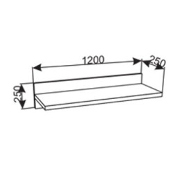 AMIGO polc 1.2 m – modern fali polc ifjúsági szobába | Lakásform