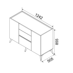 SPACE fiókos komód – modern hálószobai komód