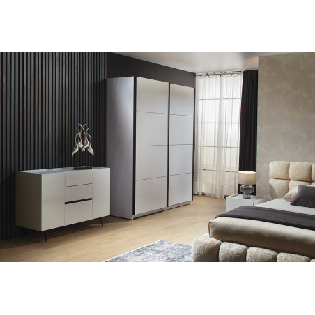 SPACE gardrób – tolóajtós modern ruhásszekrény