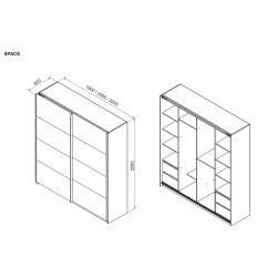 SPACE hálószoba szett fehér maxi – modern hálószoba bútor garnitúra