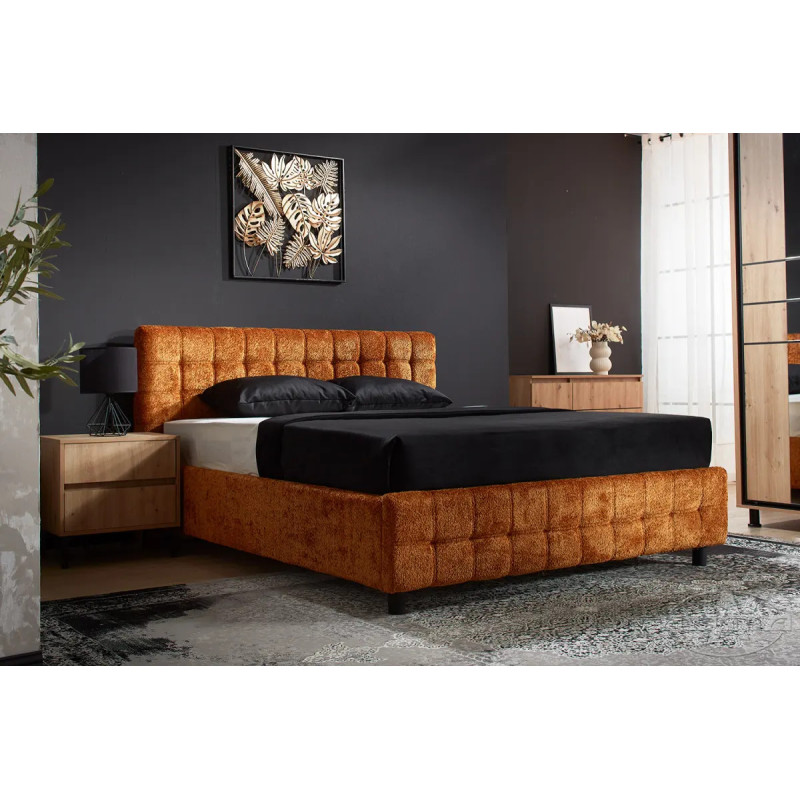 RIO franciaágy – modern, ágyneműtartós franciaágy