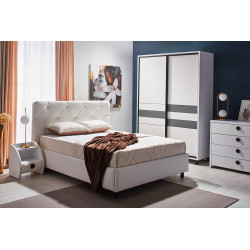 CRISTAL franciaágy – elegáns, modern hálószobabútor