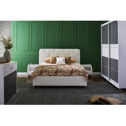 CRISTAL franciaágy – elegáns, modern hálószobabútor