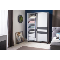 CRISTAL gardróbszekrény – modern hálószobai ruhásszekrény