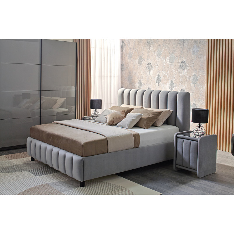 FANCY franciaágy ágyneműtartóval – elegáns kárpitozott ágy