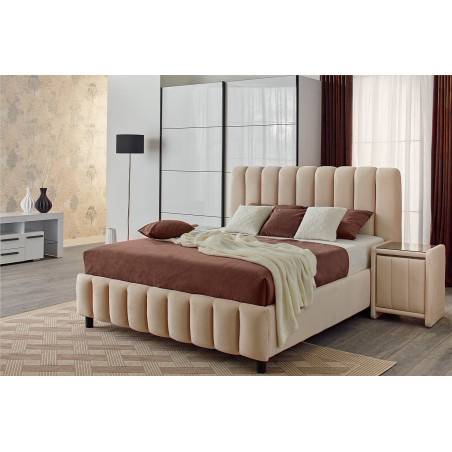 FANCY franciaágy ágyneműtartóval – elegáns kárpitozott ágy