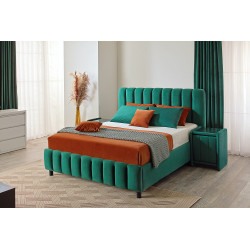 FANCY franciaágy ágyneműtartóval – elegáns kárpitozott ágy