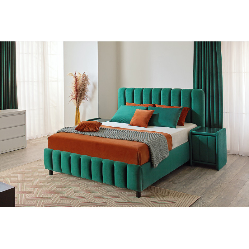 FANCY franciaágy ágyneműtartóval – elegáns kárpitozott ágy