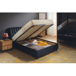 BREMEN franciaágy – modern kárpitozott ágy praktikus tárolóval