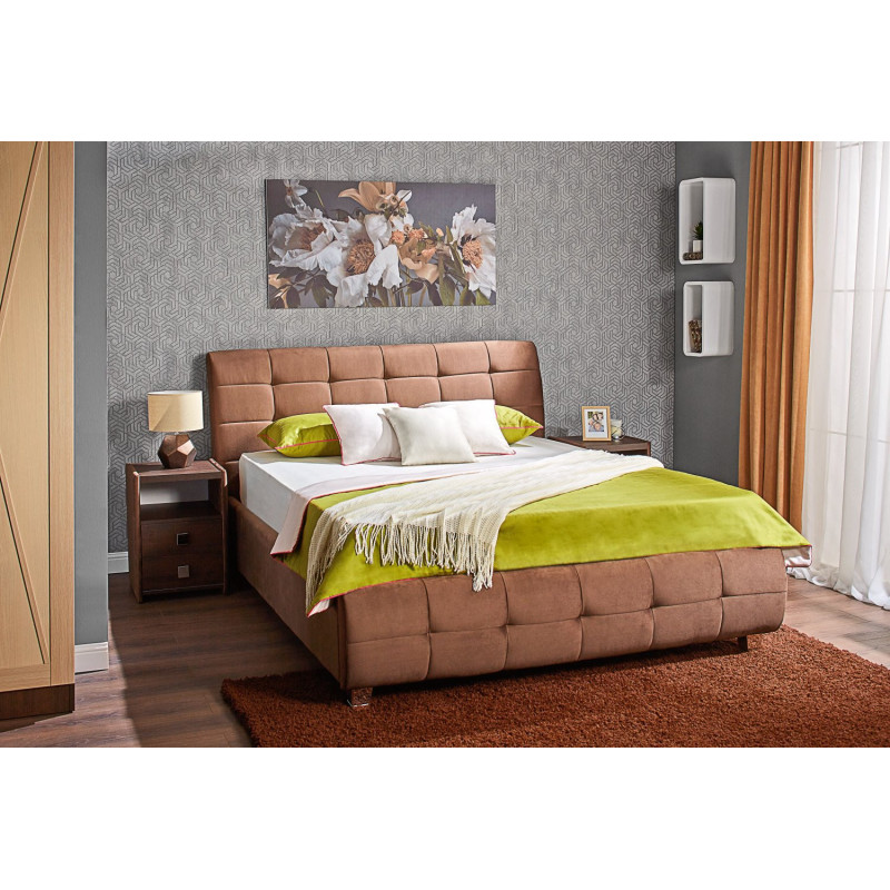 SAMBA franciaágy ágyneműtartóval – modern kárpitozott ágy