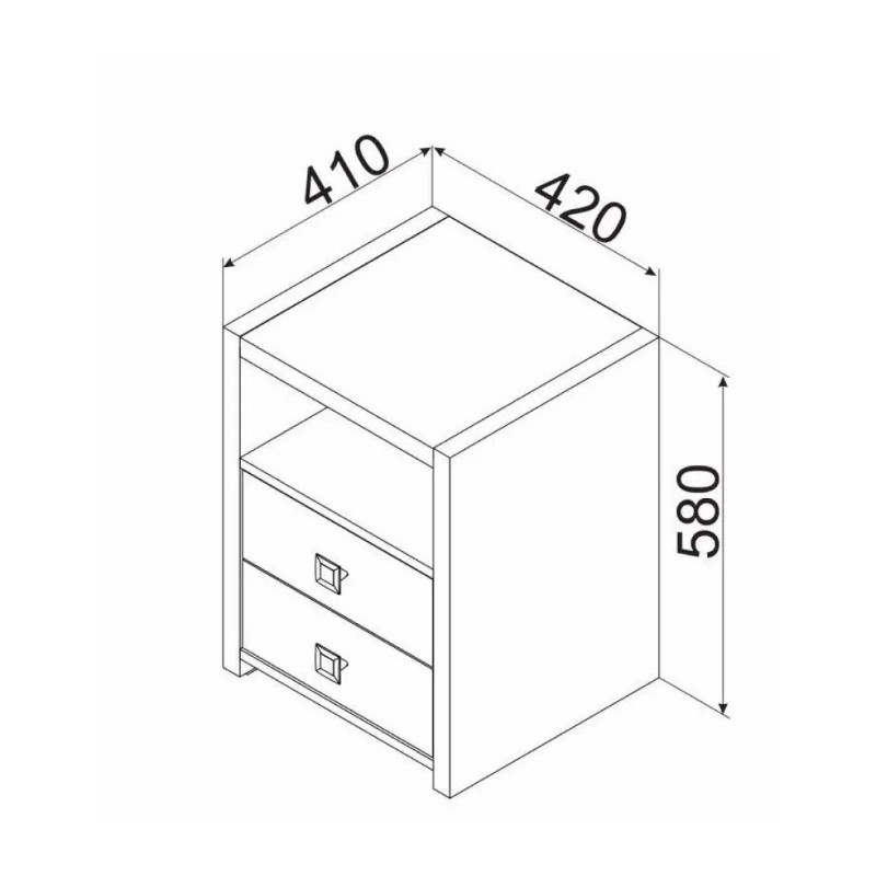 SAMBA éjjeliszekrény – modern hálószobai tároló
