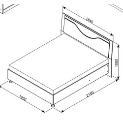 HAPPY franciaágy – modern dió és fehér sonoma ágy