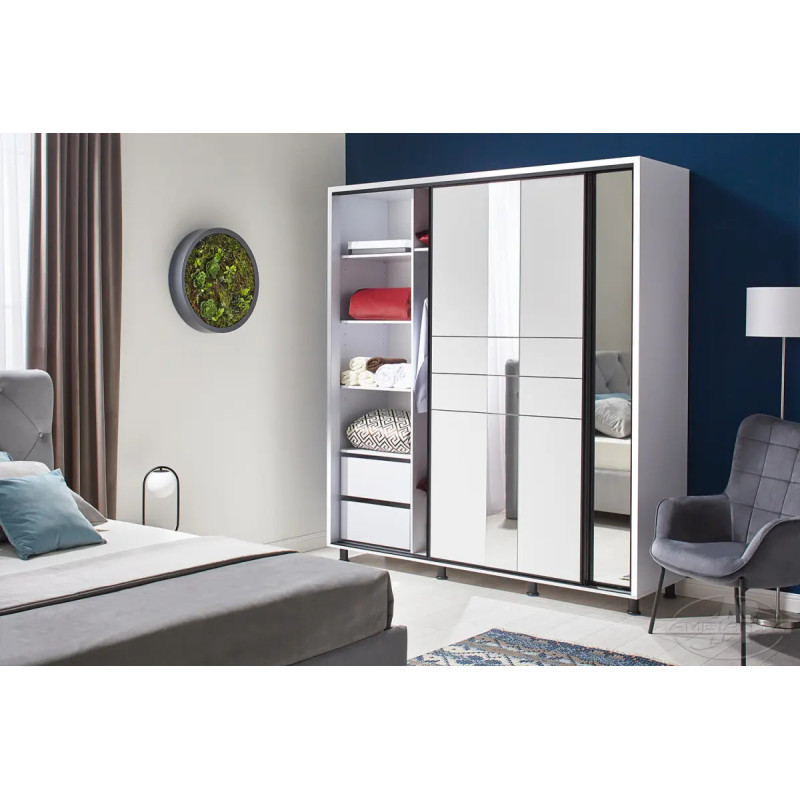Tolóajtós gardróbszekrény több méretben – modern ruhásszekrény