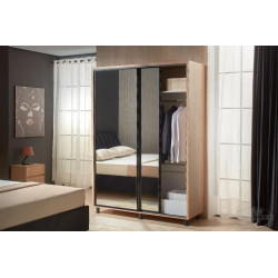 HAVANA tolóajtós gardrób tükörrel – több méretben