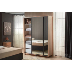 HAVANA tolóajtós gardrób tükörrel – több méretben