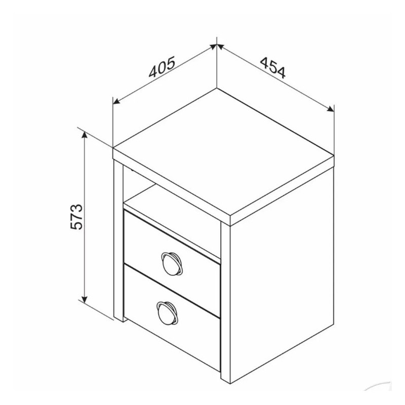 UNIVERSAL éjjeliszekrény – modern, fiókos tároló