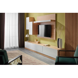 PALERMO TV komód 160 cm – modern nappali bútor tölgy-fehér