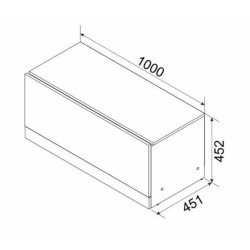 PALERMO TV komód 100 cm – tölgy-fehér nappali bútor