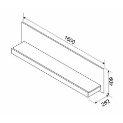 PALERMO dekor panel polcokkal – modern nappali falpanel