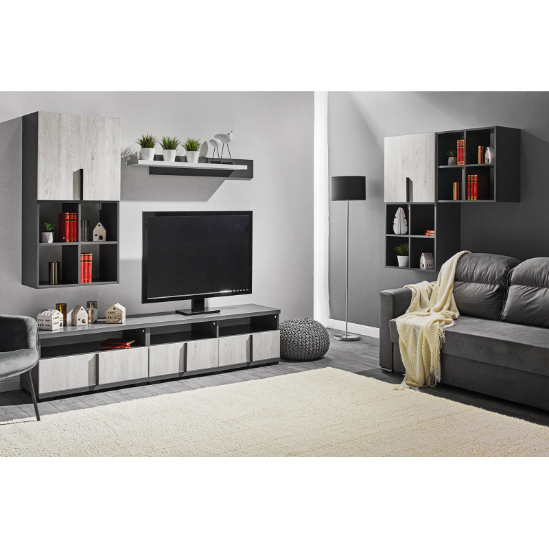 DUET gardrób 85 cm – modern, kompakt tárolószekrény