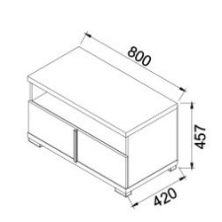 DUET TV komód 80 cm – modern nappali bútor