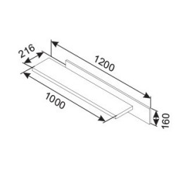 DUET fali polc 100 cm – modern polc