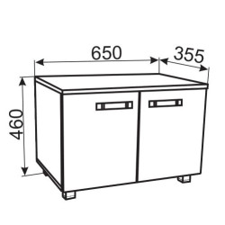 BRUNO komód 65 cm – előszobai tároló szekrény