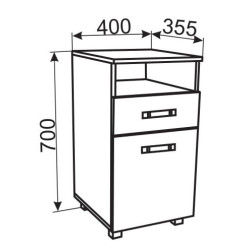 BRUNO mini komód 40 cm – kis előszobai tároló