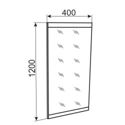 BRUNO előszobai tükör 40 cm – modern fali tükör
