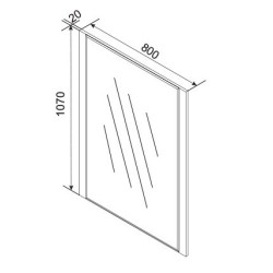 SOLARIS tükör 80 cm – modern előszoba tükör