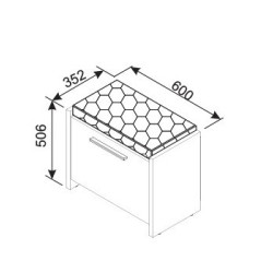 SOLARIS mini komód 60 cm – modern fiókos tároló