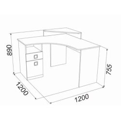 MIGO sarok számítógép/íróasztal