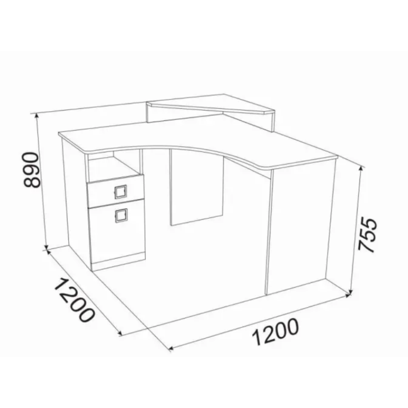 MIGO sarok számítógép/íróasztal