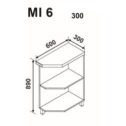 GLORIA MI6 300 alsó sarok modul