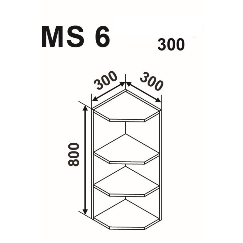 GLORIA MS6 300 felső sarok modul